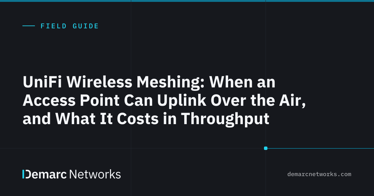 UniFi Wireless Meshing: When an Access Point Can Uplink Over the Air ...
